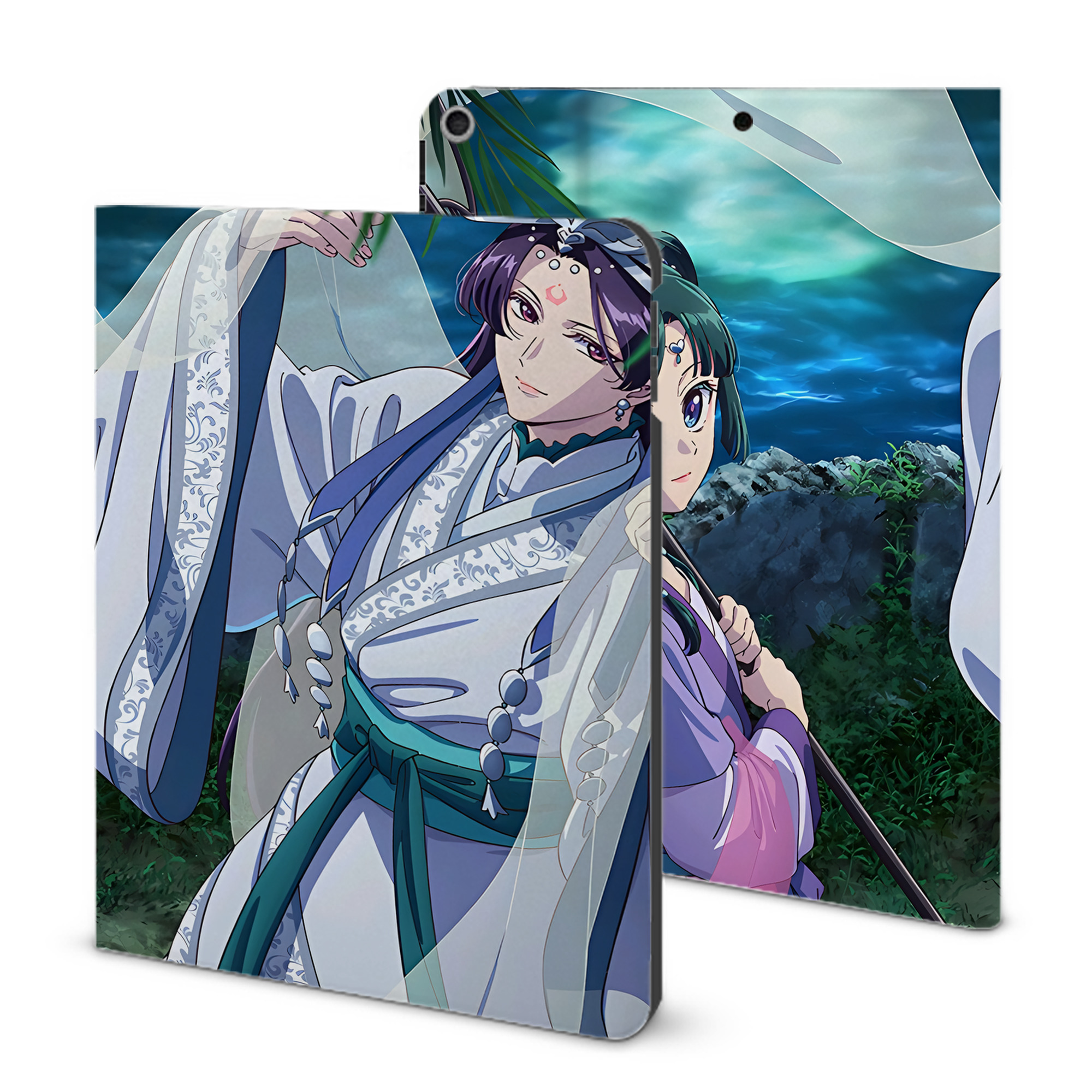 （画像用） 薬屋のひとりごと The Apothecary Diaries IPad ケース ブック型 PUレザー TPU 耐衝撃 軽量 薄型 ペン収納なし 全面保護 IPad 各モデル対応